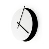 Moderne minimalistische runde Wand uhr in Weiß und Schwarz Eclissi Rabatte
