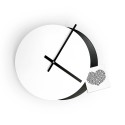 Moderne minimalistische runde Wand uhr in Weiß und Schwarz Eclissi Katalog