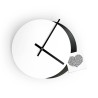 Moderne minimalistische runde Wand uhr in Weiß und Schwarz Eclissi Katalog