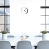 Moderne minimalistische runde Wand uhr in Weiß und Schwarz Eclissi Lagerbestand