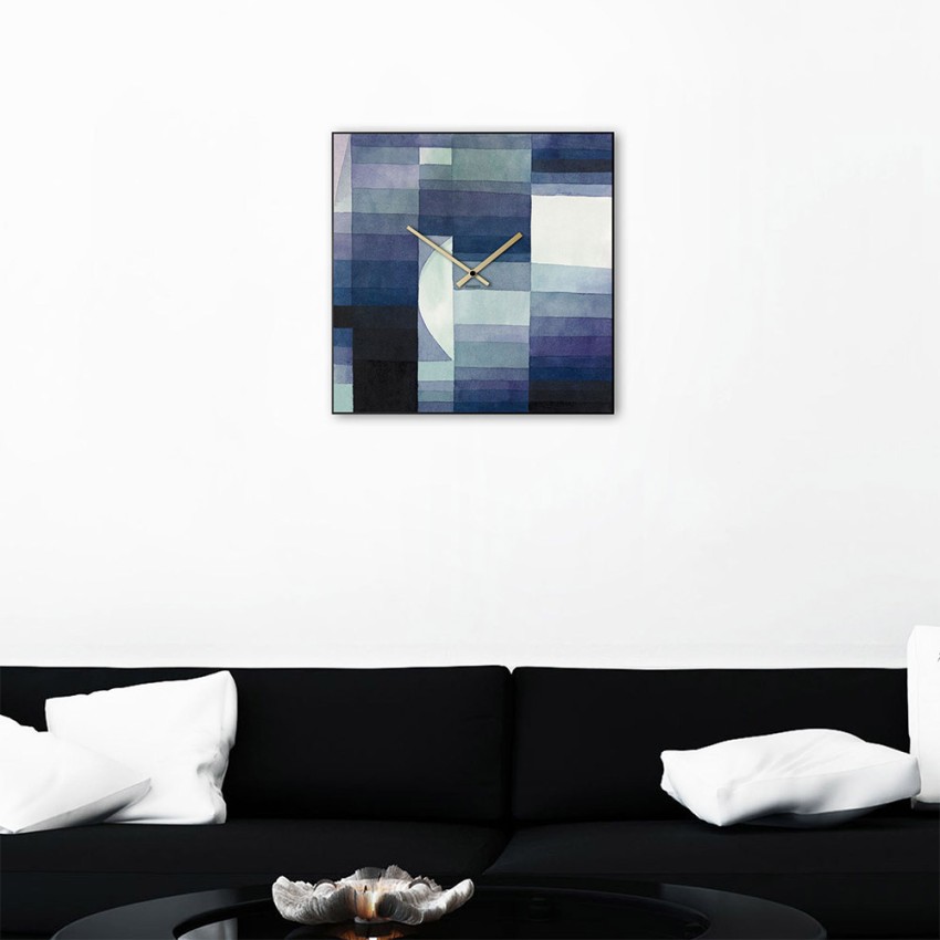 Quadratige Wanduhr 50x50 cm modernes zeitgenössisches Design Klee Aktion