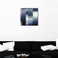 Quadratige Wanduhr 50x50 cm modernes zeitgenössisches Design Klee Aktion