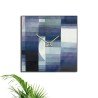 Quadratische Wanduhr 50x50cm modernes zeitgenössisches Design Klee