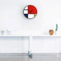 Moderner Wanduhren im zeitgenössischen Kunstdesign rund Mondrian Aktion
