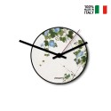 Kleiner runder Wanduhr im modernen Design Natur Blaue Blumen Verkauf