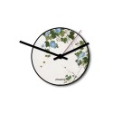 Kleiner runder Wanduhr im modernen Design Natur Blaue Blumen Angebot