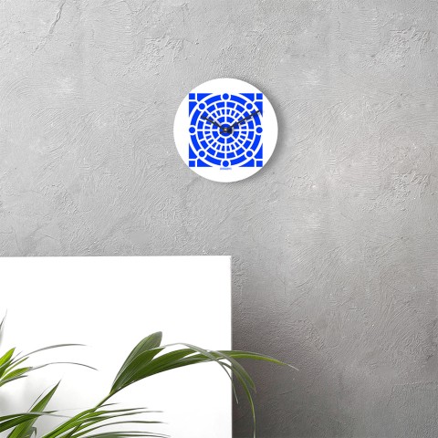 Moderne runde bunte Wanduhr Design Azulejo C Aktion