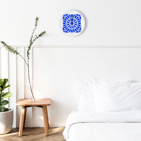 Moderner runder Wanduhr, buntes Design, Azulejo A Aktion
