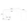 Moderne Eckschreibtisch Büro Design 180x160 cm weiß Vilnis Modell