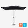 Garten- und Terrassenschirm schwarz 3x2 mit Mittelstange Rios Black Sales