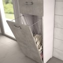 Mobiler Wäschesammler, platzsparend, grau, für Badezimmer und Waschküche Sales