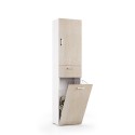 Mobiler Wäscheschrank für Bad und Waschküche, platzsparend, Holz Angebot