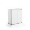 Vielseitiges Sideboard für Wohnzimmer, Küche oder Flur, 3 Ablagen, weiß Angebot