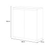 Vielseitiges Sideboard für Wohnzimmer, Küche oder Flur, 3 Ablagen, weiß Sales