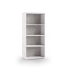 Moderne Design-Bücherregal für Büro, Studio oder Wohnzimmer, 4 Fächer, Weiß Grau Angebot