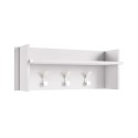 Moderner Wandgarderobe Eingangsbereich, Weiß, 3 Haken, Ablage Angebot