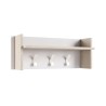 Wandgarderobe Flur Weißes Holz mit Ablage und 3 Haken Angebot