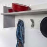 Wandgarderobe Flur Weißes Holz mit Ablage und 3 Haken Sales