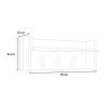 Wandgarderobe Flur Weißes Holz mit Ablage und 3 Haken Rabatte