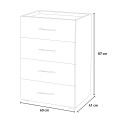 4-Schubladen-Schlafzimmer Kommode grau weiß modernes Design Sales
