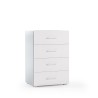 Kommode Schlafzimmer Büro 4 Schubladen Design Weiß Grau Angebot
