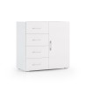 Kommode Schlafzimmer Sideboard 4 Schubladen modernes Design in Weiß und Grau Angebot