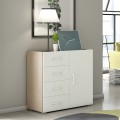 Moderne Kommode für das Schlafzimmer, 4 Schubladen, weißes Holz Aktion