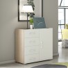Moderne Kommode für das Schlafzimmer, 4 Schubladen, weißes Holz Aktion