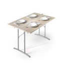 Multifunktionaler Esstisch, klappbare Beine, 125x80 cm, Catering Butterfly Sales