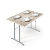Multifunktionaler Esstisch, klappbare Beine, 125x80 cm, Catering Butterfly Sales