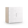 Moderne Kommode für das Schlafzimmer, 4 Schubladen, weißes Holz Angebot