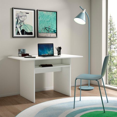 Ausziehbare Konsolentisch Schreibtisch Weiß Holz 120x35-70cm Oplà Aktion