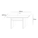 Ausziehbare Konsolentisch Schreibtisch Weiß Holz 120x35-70cm Oplà Auswahl