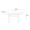 Ausziehbare Konsolentisch Schreibtisch Weiß Holz 120x35-70cm Oplà Auswahl