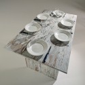 Ausziehbarer Konsolentisch 120x35-70cm, Schreibtisch, Vintage-Holz, Oplà Eigenschaften