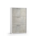Schuhschrank für den Eingang, 9 Paar Schuhe, 3 Türen, Design in Weiß und Grau, Modell 6003 Angebot