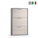 Schuhschrank Design Flur, 9 Paar Schuhe, 3 Türen, Lärchenholz, 6003 Sales