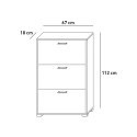 Schuhschrank Design Flur, 9 Paar Schuhe, 3 Türen, Lärchenholz, 6003 Rabatte