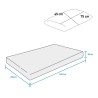 Orthopädische Einzelmatratze 80x190 mit Memory-Schaum Top Soft Kissen Katalog