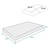 Orthopädische 1,5-Platz Matratze 120x190 mit Memory Foam Kissen Top Soft M Katalog