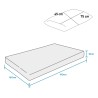 Orthopädische Matratze 160x190 cm mit 2 Memory Top Soft L Kissen Lagerbestand