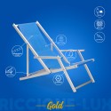 2er Set Strandliegen Liegestühle Sonnenliegen mit Armlehnen aus Aluminium Riccione Gold Lux Verkauf