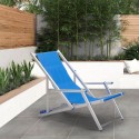 2er Set Strandliegen Liegestühle Sonnenliegen mit Armlehnen aus Aluminium Riccione Gold Lux Angebot