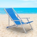 2er Set Strandliegen Liegestühle Sonnenliegen mit Armlehnen aus Aluminium Riccione Gold Lux Sales