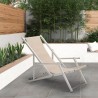 4er Set Liegestühle Sonnenliegen Strandliegen mit Armlehnen aus Aluminium klappbar Riccione Gold Lux Angebot