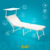 Strandliege Liegestuhl Sonnenliege aus Aluminium Gabicce Gold Angebot