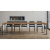 Ausziehbarer Konsolentisch für den Eingangsbereich 90x40-300cm Holz Metall Tecno Fir Rabatte