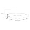 Doppelbett 160x200 mit Bettkasten modern Kunstleder Adele M1 