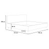 Modernes King-Size-Bett mit Stauraum 180x200 Adele K 