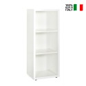 Weiß Bücherregal aus Holz 3 Ebenen Höhenverstellbar Easybook Verkauf